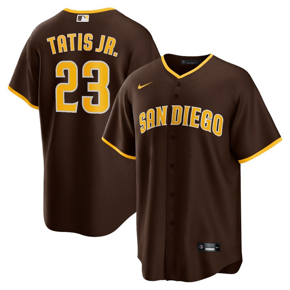Fernando Tatís Jr. San Diego Padres Nike Road MLB Authentic Player Jersey -Brown